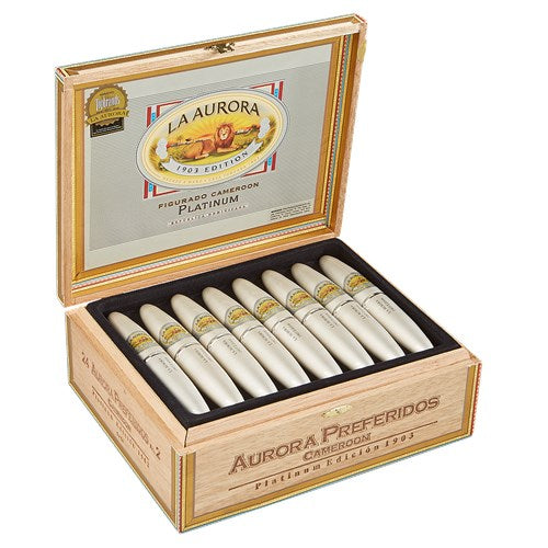 La Aurora Preferidos Platinum Cameroon Double Perfecto Cigars