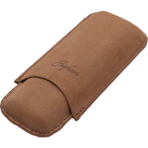 Brigham Leather Cigar Case - Robusto 2-Cigar Brown