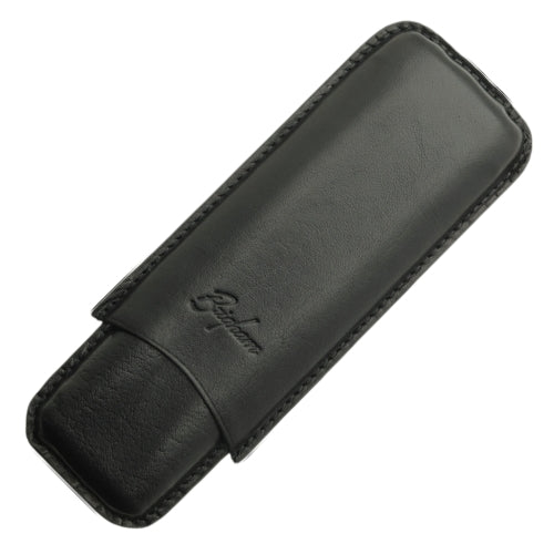 Brigham Leather Cigar Case - Toro 2-Cigar Black
