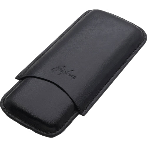 Brigham Leather Cigar Case - Corona 3-Cigar Black