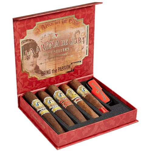 La Aroma de Cuba Best Sellers Assortment - 5 cigars w/lighter