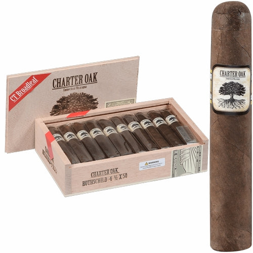 Foundation Charter Oak Connecticut Broadleaf Maduro Rothschild (4.5" x 50)