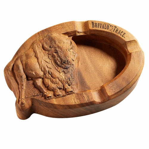 Buffalo Trace  3-Finger Wooden Ashtray