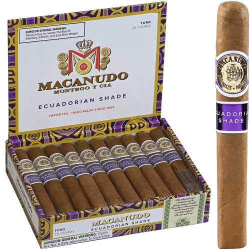 Macanudo Ecuadorian Shade Toro BP (6" x 50)