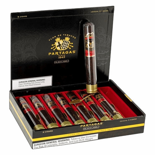 Partagas Black Label Crystal Tubo (Robusto) - Box of 8