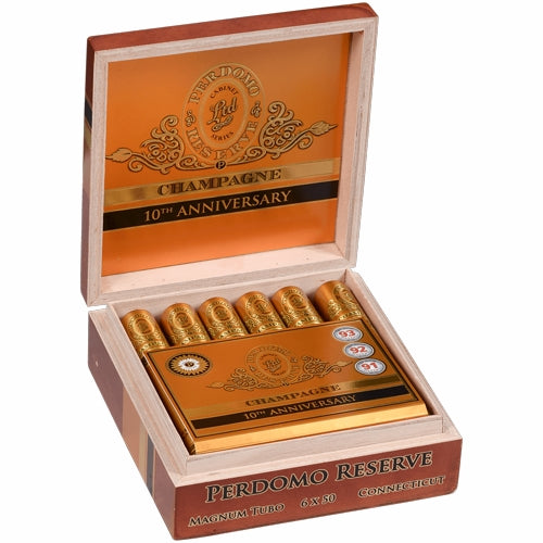 Perdomo Reserve 10th Anniversary Champagne Magnum 50 Tubo Toro - Box of 12