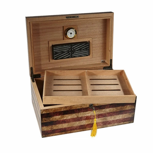 Humidor Supreme Old Glory Humidor - 100 Cigar Capacity