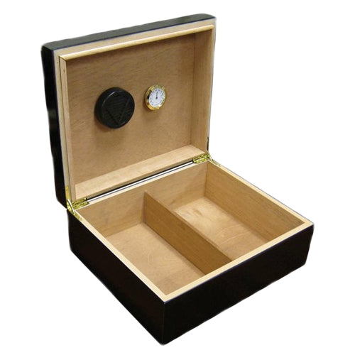 Chalet Black Humidor - 50 Cigar Capacity