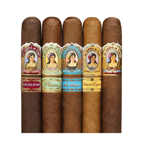 La Aroma de Cuba Best Sellers Assortment - 5 cigars w/lighter