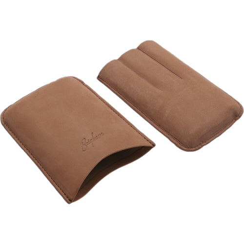 Brigham Leather Cigar Case - Robusto 3-Cigar Brown