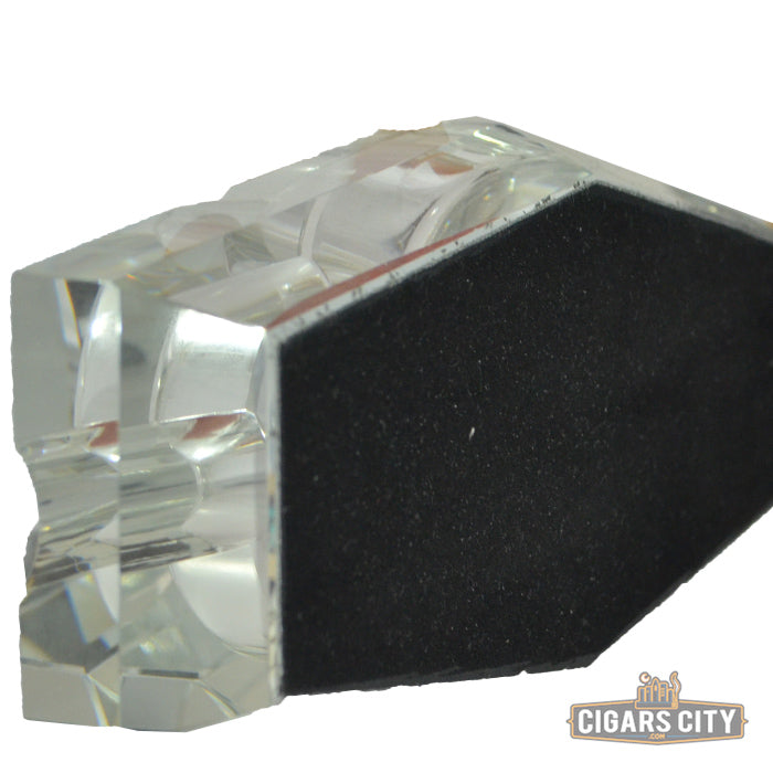 2-Finger Crystal Hexagon Ashtray - CigarsCity.com