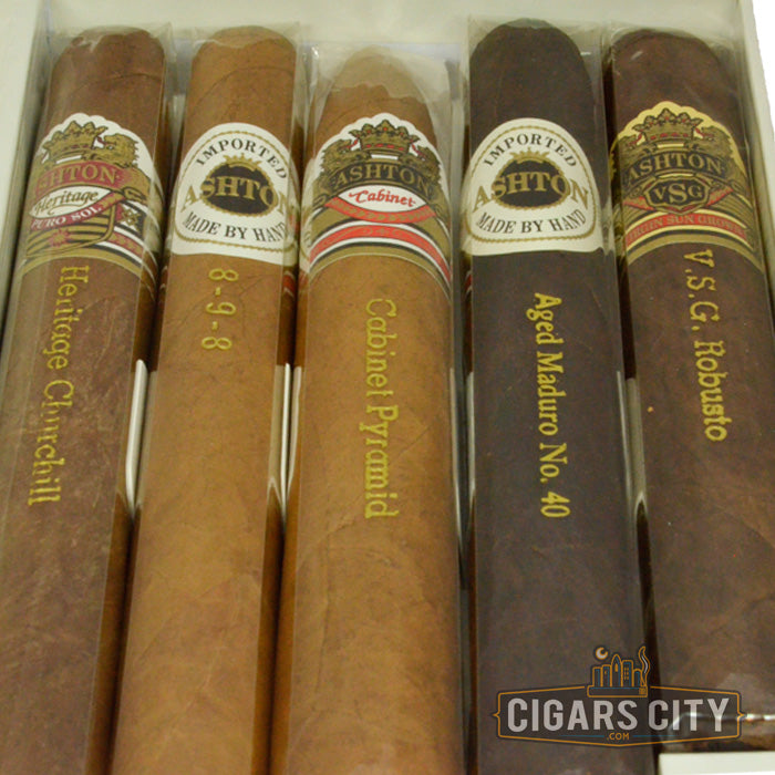 Ashton Variety Sampler Pack - Box of 5 Cigars - CigarsCity.com