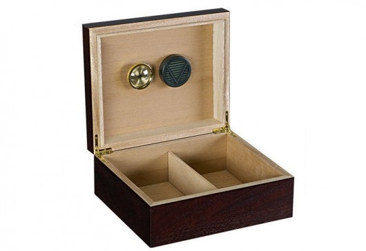 Chardonnay Dark Walnut Humidor (25-50 Cigar Capacity) - CigarsCity.com