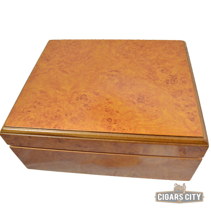 Maestro Burl Humidor - 50 Capacity - CigarsCity.com