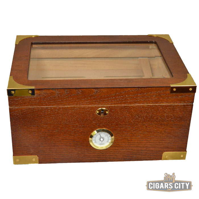 Milano Glasstop Humidor - 100 Capacity - CigarsCity.com