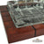 Wood & Crystal Cross Hatch Ashtray - CigarsCity.com